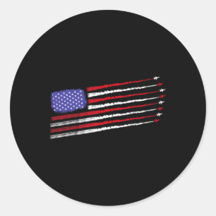 Adesivo Patriot Julho 4º Voo Jets Avião Usa Flag Ki