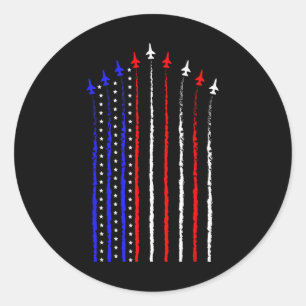 Adesivo Patriot Julho 4º Voo Jets Avião Usa Flag Ki