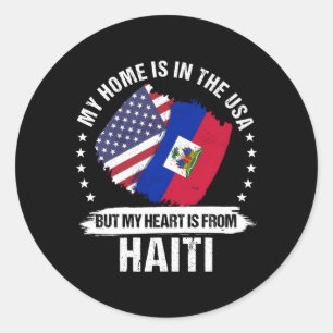 Adesivo Patriota Americano Bandeira do Haiti Raízes Haitia