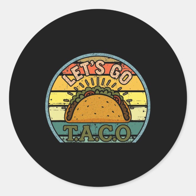 Adesivo Patriota Americano Tee Funny Vamos Go Taco Mulhere (Frente)