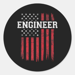 Adesivo Patriota Patriótico da União engenheiro Americana