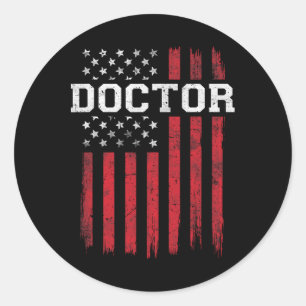 Adesivo Patriota Patriótico do Doutor Americano Flag Usa