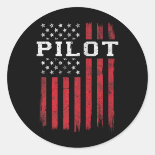 Adesivo Patriota Patriótico Piloto Americano Flag Usa