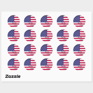Adesivo Patriotas americanos de bandeira, feriados e espor