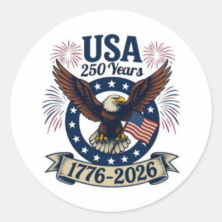 Adesivo Patriotic American Eagle 250 Years 1776-2026