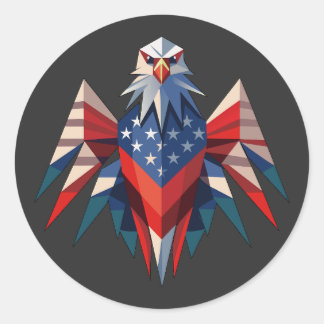 Adesivo Patriotic Bald Eagle Origami Style EUA
