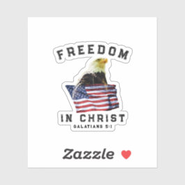 Adesivo Patriotic Bible Verse Freedom in Christ Vinyl