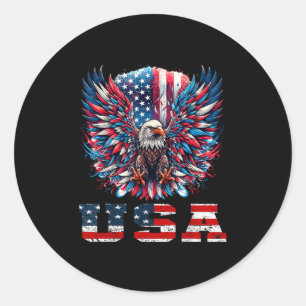 Adesivo Patriotic Eagle Usa Flag Design Graphic
