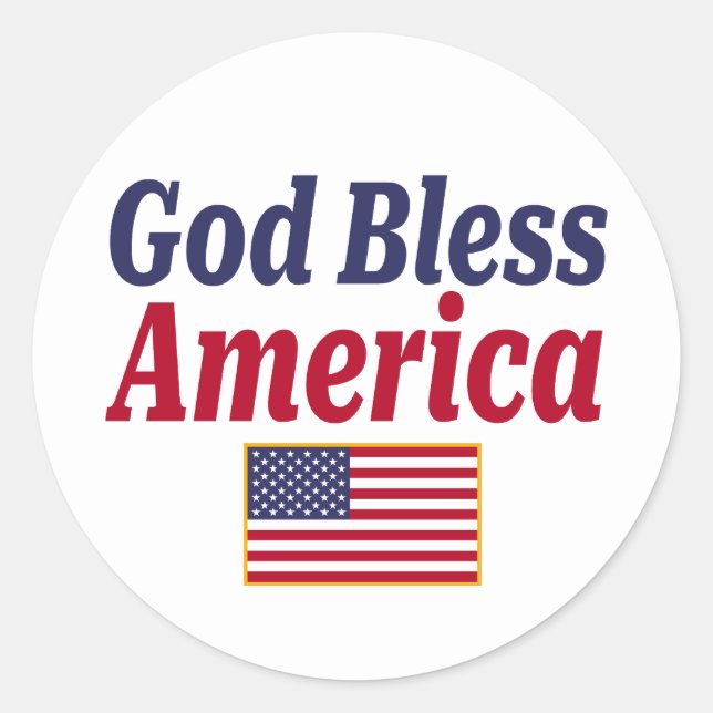 Adesivo Patriotic God Bless America Flag (Frente)