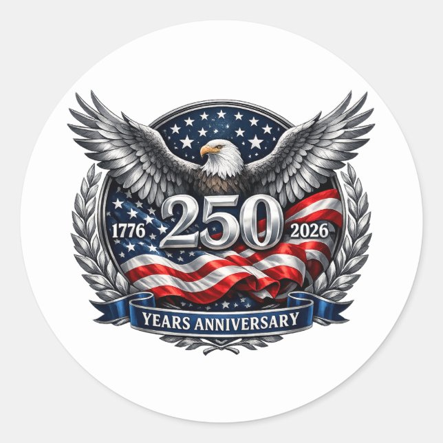 Adesivo Patriotic Silver Wings of Freedom (Frente)