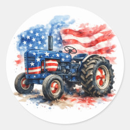 Adesivo Patriotic Stars and Stripes Tractor