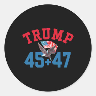 Adesivo Patriotic Trump 45 E 47 Vencedor Da Vitória, Patri