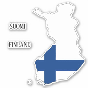 Adesivo Patriótica Da Casaco Nacional De Armas Da Finlân