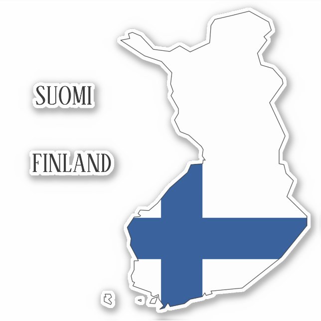 Adesivo Patriótica Da Casaco Nacional De Armas Da Finlândi (Frente)