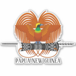 Adesivo Patriótica Da Casaco Nacional De Armas Da Papua-No
