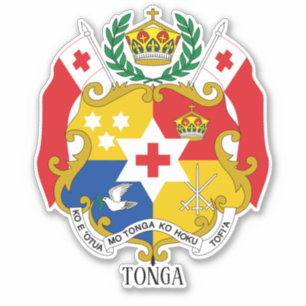 Adesivo Patriótica Da Casaco Nacional De Armas De Tonga