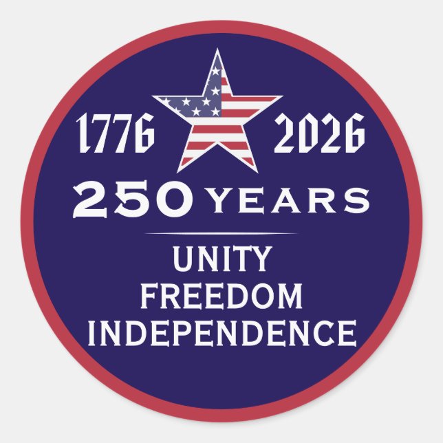 Adesivo Patriótica da Independência da Liberdade de Unidad (Frente)