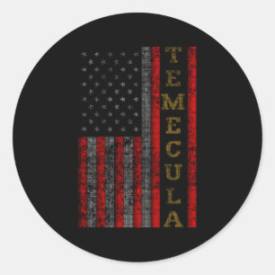 Adesivo Patriótica Temecula Usa Bandeira dos Estados Unido