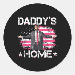 Adesivo Patriótico 2024 do American Flag Daddys Home Trump