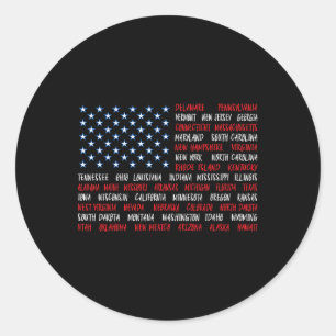 Adesivo Patriótico 4º de julho Bandeira Americana dos Esta