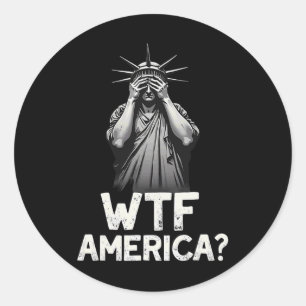 Adesivo Patriótico 4 De Julho Estátua Da Liberdade Wtf Ame