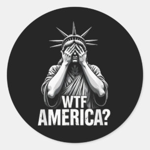 Adesivo Patriótico 4 De Julho Estátua Da Liberdade Wtf Ame