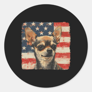 Adesivo Patriótico 4 de julho Shirt Chihuahua Dog Men Wome