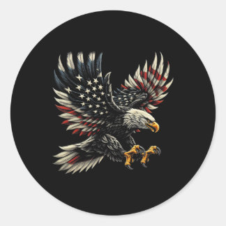 Adesivo Patriótico Americano Com Águia E Bandeira Dos Eua