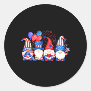 Adesivo Patriótico Americano Gnomos Usa Independência Dia 