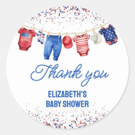 Adesivo Patriótico Americano Todo Bebê Vermelho Branco e A