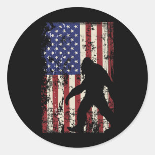 Adesivo Patriótico Bigfoot American Flag 4º De Julho
