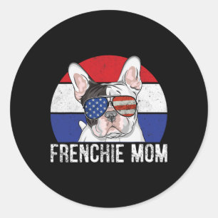 Adesivo Patriótico Bulldog Francês Bandeira Americana 4t