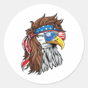 Adesivo Patriótico Byld Eagle Mullet EUA Bandeira American