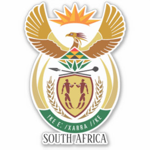 Adesivo Patriótico Casaco Nacional De Armas Da África Do S