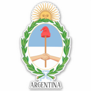 Adesivo Patriótico Casaco Nacional De Armas Da Argentina