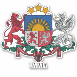 Adesivo Patriótico Da Casaco Nacional De Armas Da Letóni