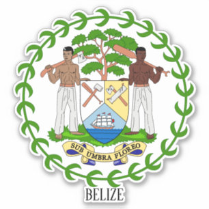 Adesivo Patriótico Da Casaco Nacional De Armas De Belize