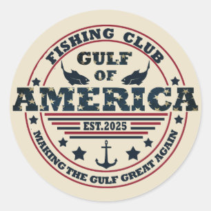 Adesivo Patriótico do clube de pesca americano do Golfo da