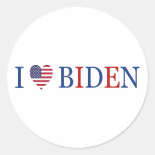 Adesivo Patriótico I Heart Love Joe Biden Flag