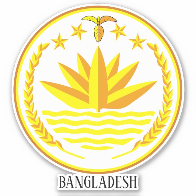Adesivo Patriótico Nacional do Bangladesh (Frente)