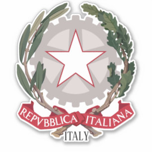 Adesivo Patriótico Nacional do Emblema Italiano