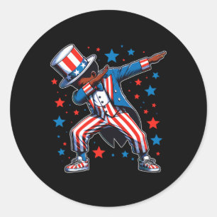 Adesivo Patriótico Negra Dabbing Boy 4 De Julho Americano