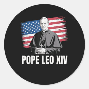 Adesivo Patriótico Papa Leo Xiv Igreja Católica Americana