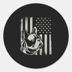 Adesivo Patriótico Proprietário do Bulldog Francês Lover A