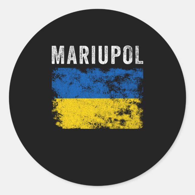 Adesivo Patriótico Ucraniano Mariupol Ucrânia (Frente)