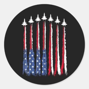Adesivo Patriótico Vermelho Branco Azul Usa Bandeira Jatos