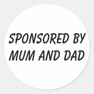 ADESIVO PATROCINADO PELA MÃE E PELO PAI