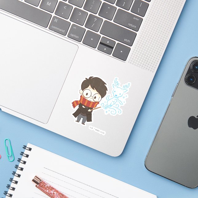 Adesivo Patronus Chibi HARRY POTTER™ (Notebook com iPhone)