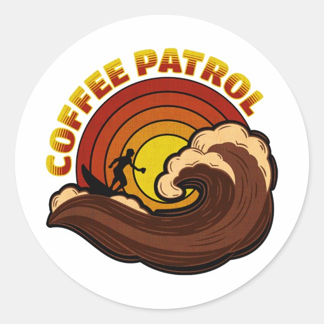 Adesivo Patrulha de Café Retroativo (Frente)