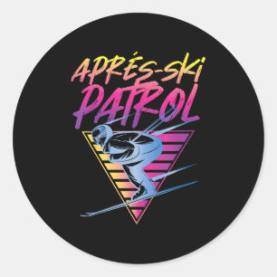Adesivo Patrulha de Esqui Apres da Retro Vintage dos anos 
